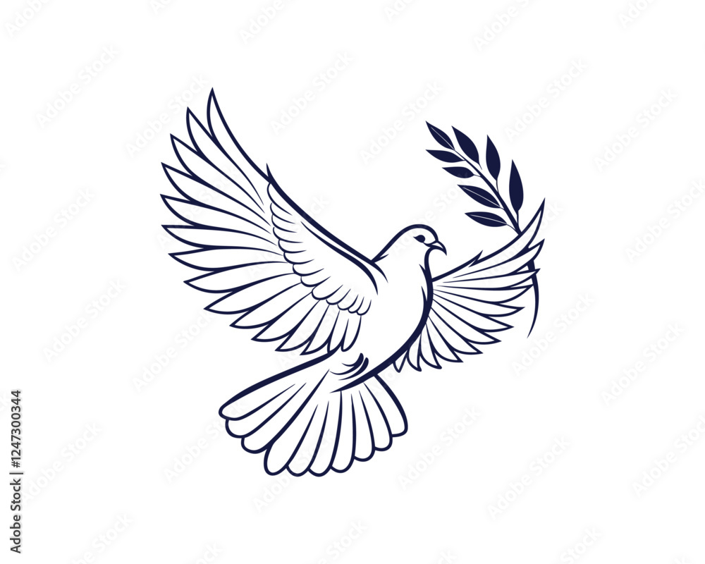 Obraz premium Dove Bird vector 