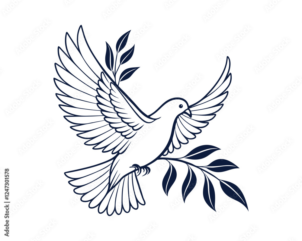Obraz premium Dove Bird vector 