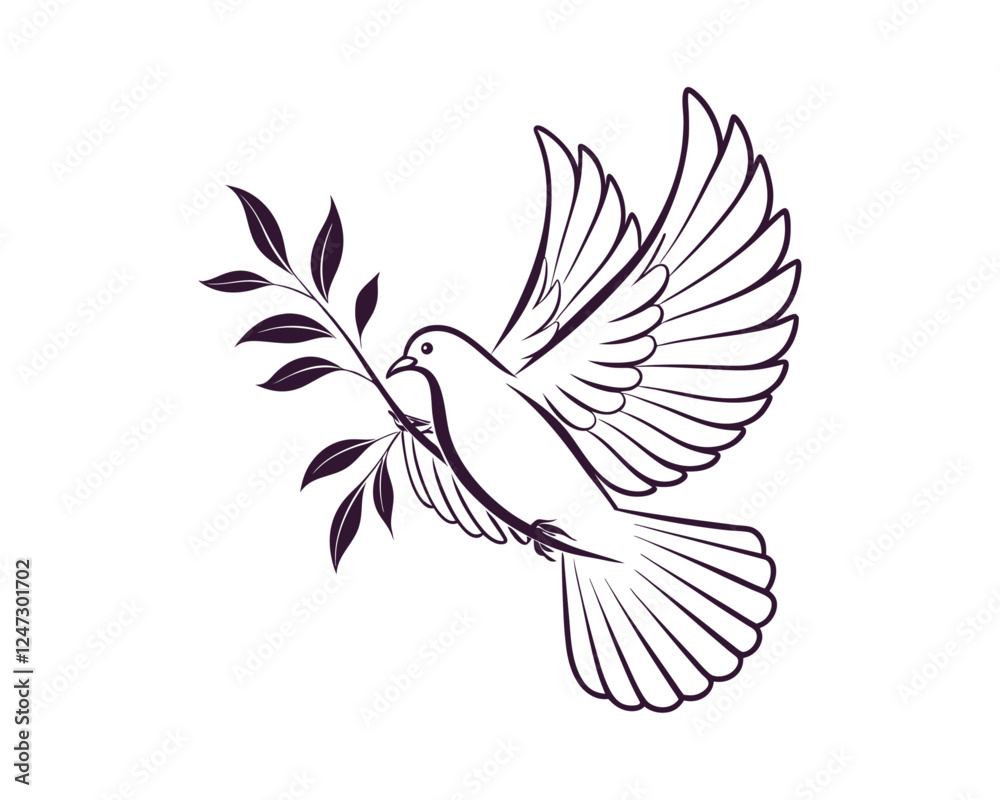 Fototapeta premium Dove Bird vector 