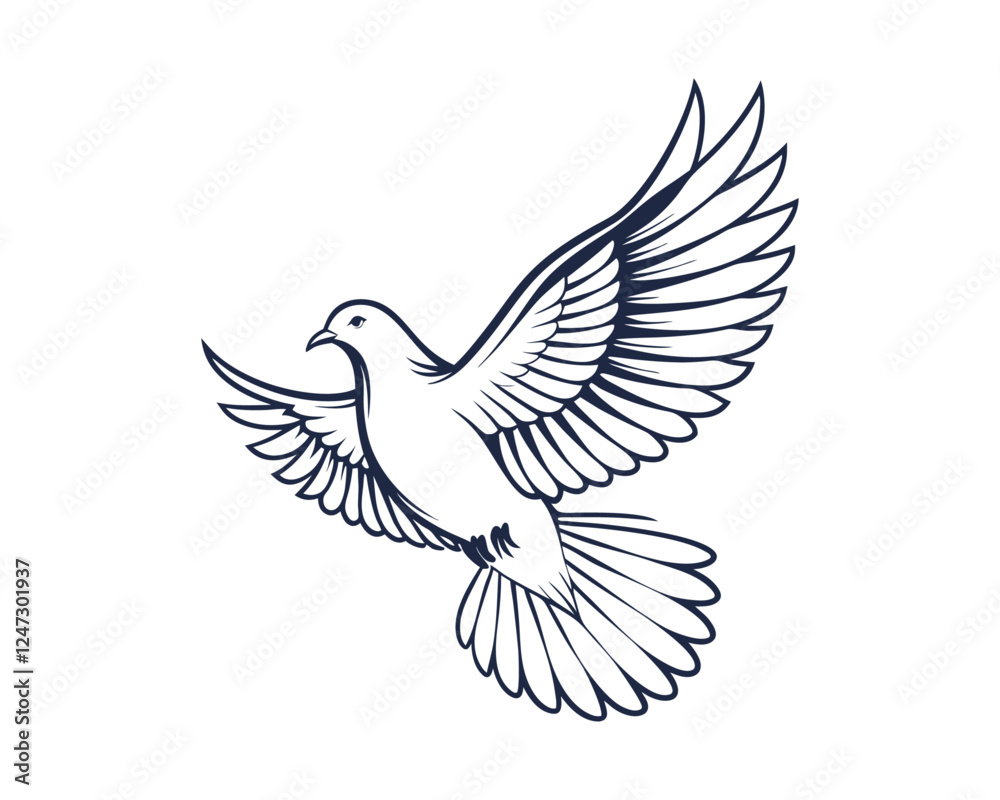 Obraz premium Dove Bird vector 