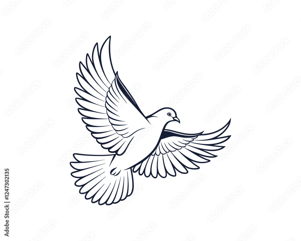 Obraz premium Dove Bird vector 