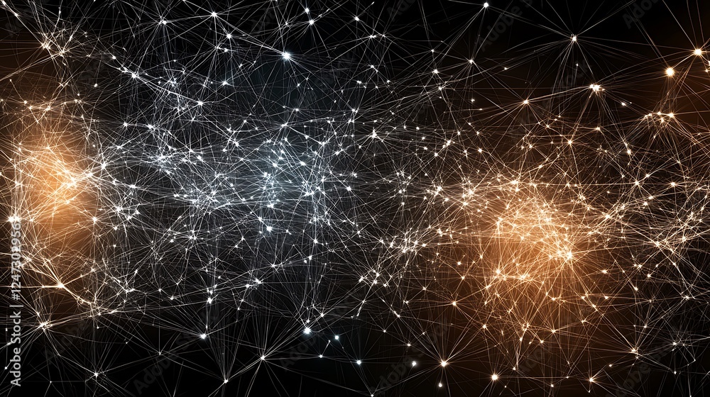 Fototapeta premium Network connections, digital data flow