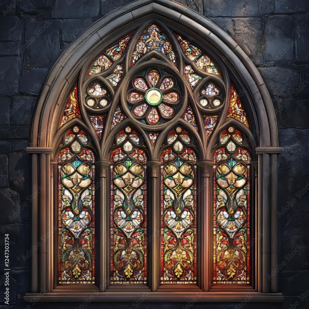 Fototapeta premium Elaborate Stained Glass Window Display