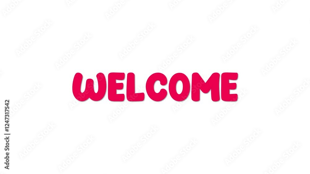 Welcome note text animation Welcome note text animation
