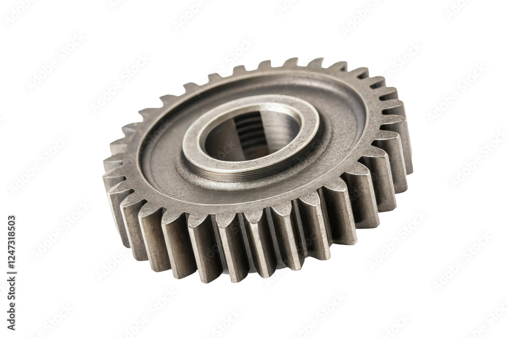 Metal gear designed for mechanical applications, cut out Metal gear designed for mechanical applications, cut out