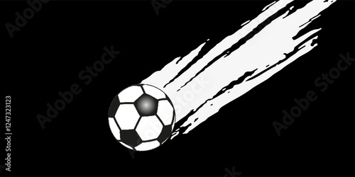 A soccer ball. 3D sketch design and illustration. 3D high quality rendering.