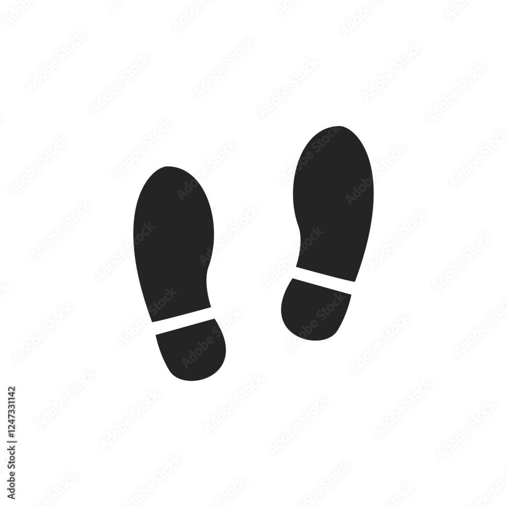 Step footprint path. footstep print and shoe step . shoe tread footprints vector illustration isolated on white background. Step footprint path. footstep print and shoe step . shoe tread footprints vector illustration isolated on white background.