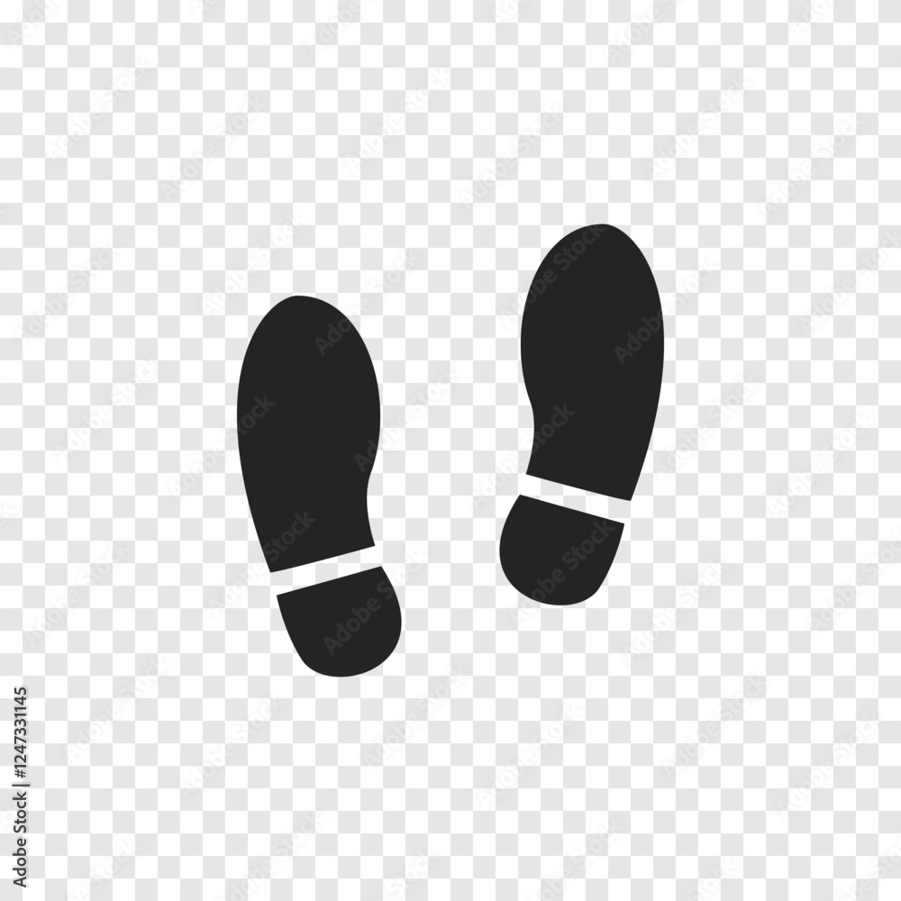 Step footprint path. footstep print and shoe step . shoe tread footprints vector illustration isolated on white background. Step footprint path. footstep print and shoe step . shoe tread footprints vector illustration isolated on white background.