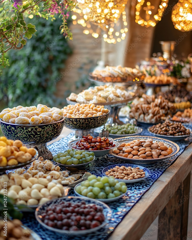 close-up of table with traditional ramadan food close-up of table with traditional ramadan food