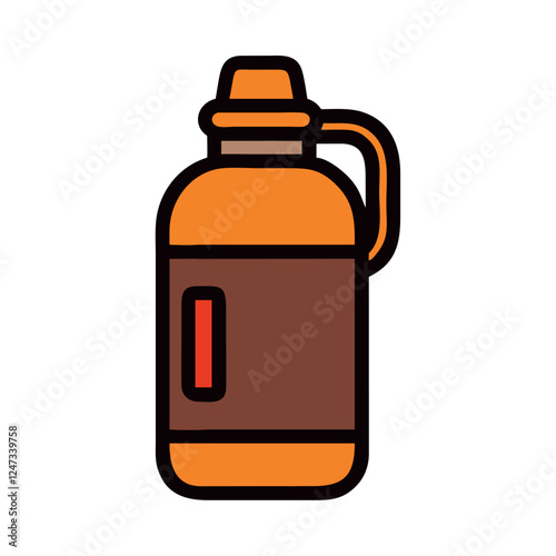 Camping Water Bottle Illustration