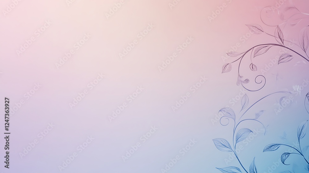 Delicate Floral Design on Pastel Background Delicate Floral Design on Pastel Background