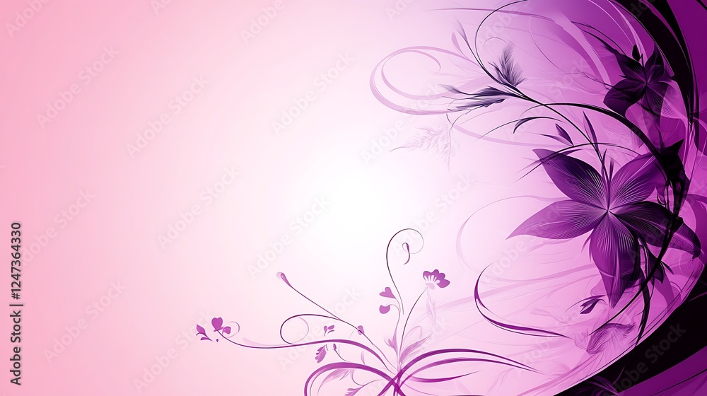 Elegant Purple Floral Design Abstract Background Elegant Purple Floral Design Abstract Background