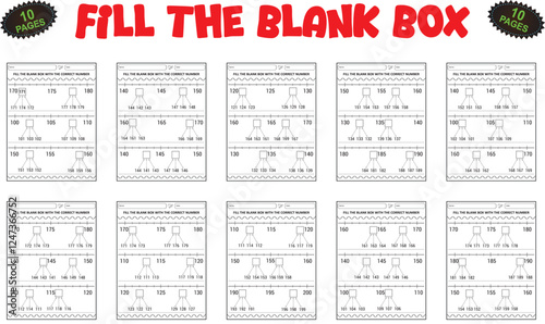 Missing number worksheet for children