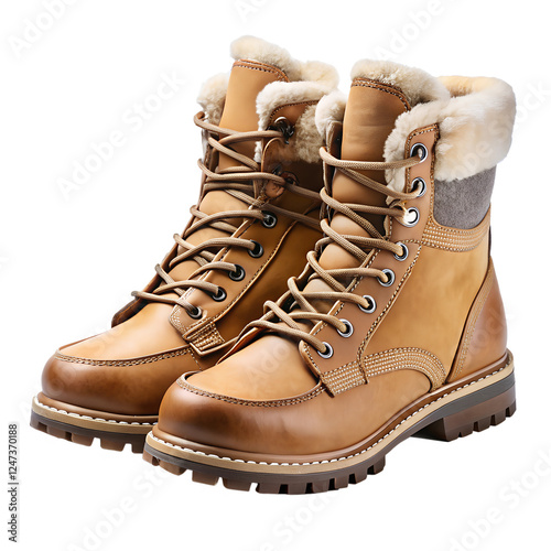 pair of boots isolated on white