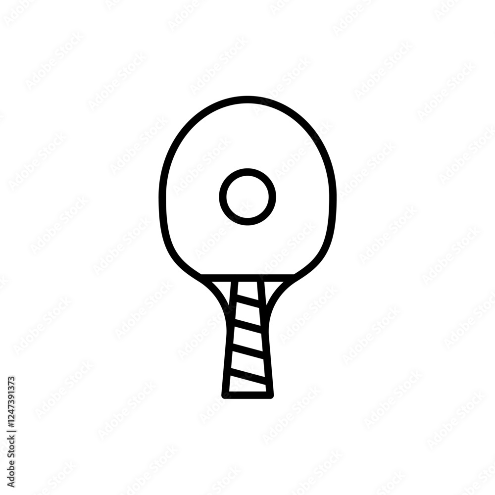 Tennis Table or Ping Pong Racket Sport Line Art Icon Design Tennis Table or Ping Pong Racket Sport Line Art Icon Design