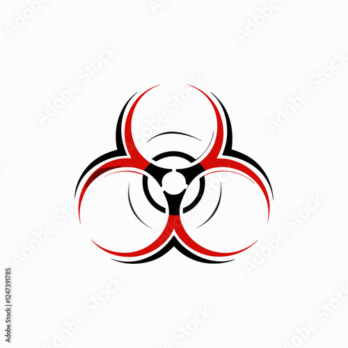 Radiation symbol, universal warning sign. Concept of energy company, healthcare, lab safety.