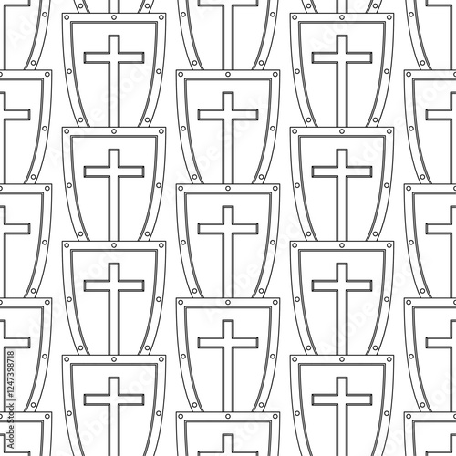 Shield of the Crusaders contour pattern