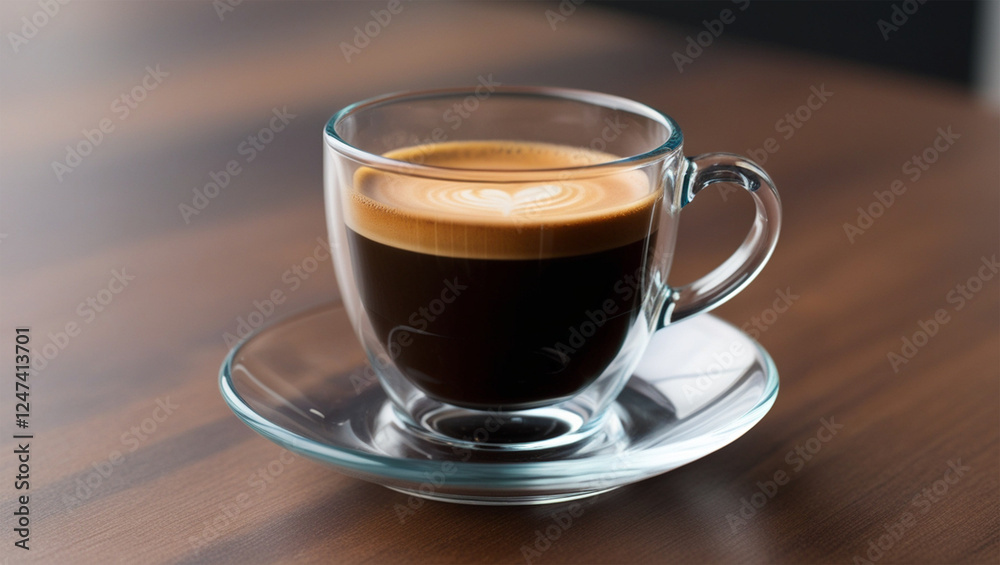 Glass cup of espresso coffee
Glass cup of espresso coffee