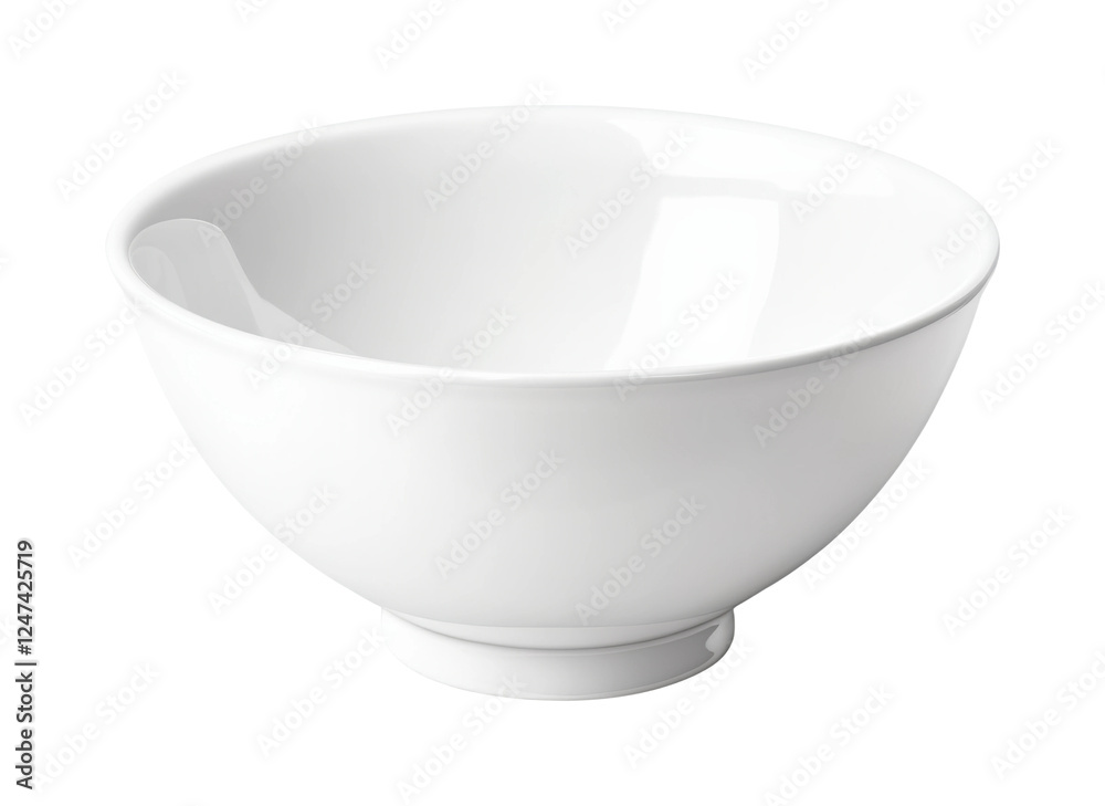 Serving white bowl for food presentation at home isolated on transparent background Serving white bowl for food presentation at home isolated on transparent background
