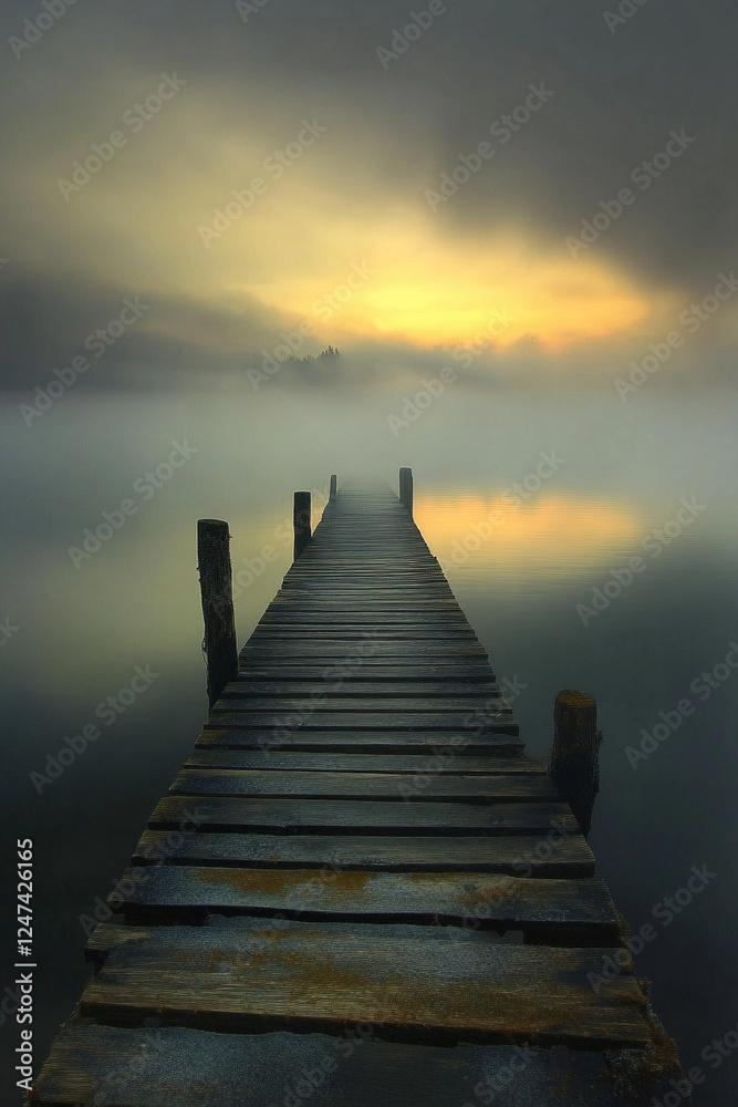 Obraz premium pier at sunset