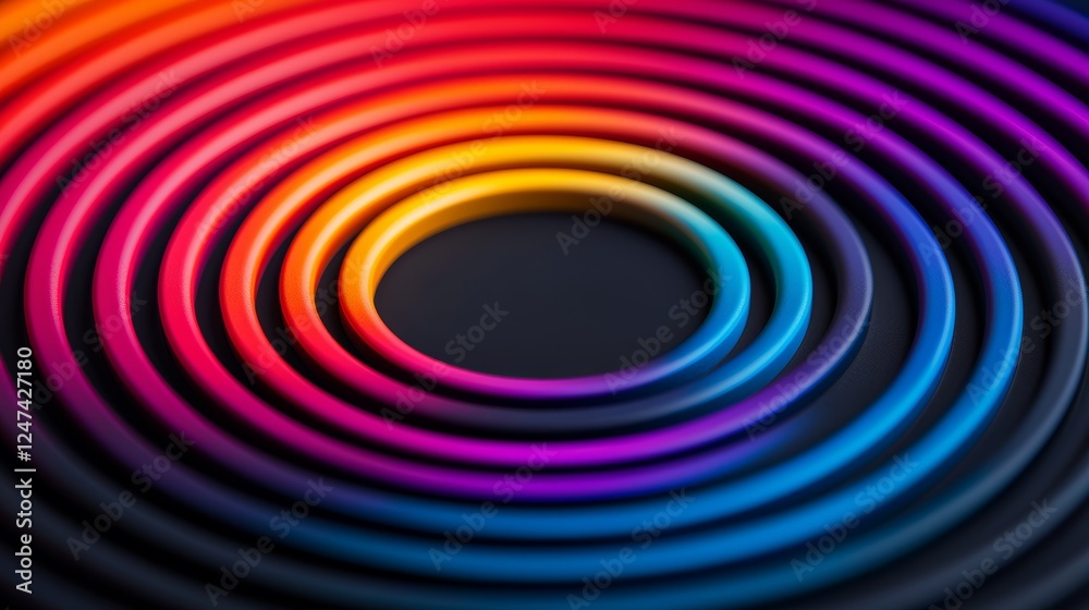 Obraz premium Colorful Spiral Patterns for Virtual Game Wheel Spin Background Design