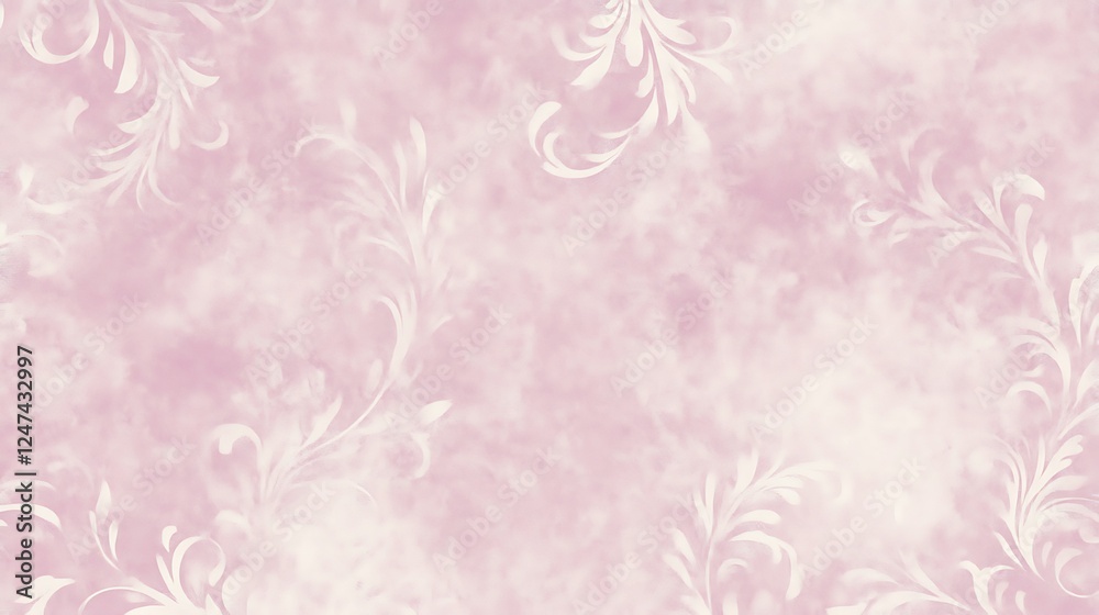 Obraz premium Delicate Floral Design on a Soft Pink Background