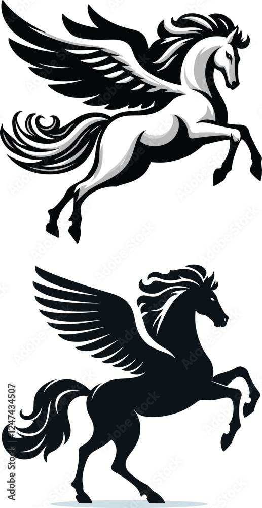 Fototapeta premium Pegasus Sillhouette