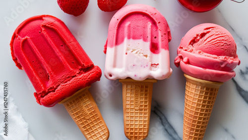 Red Popsicle ice cream







