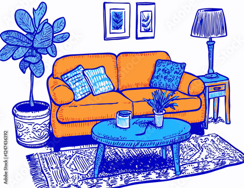 interior of a comfortable cosy living room