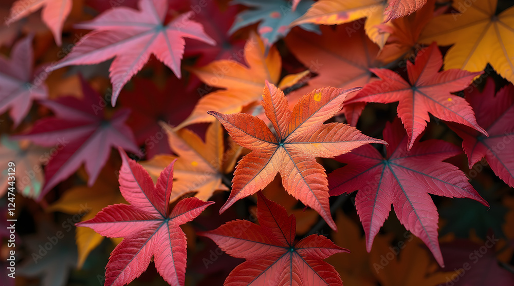 Autumn Leaves Close-Up: Vibrant Red, Orange, and Yellow Fall Foliage Texture, Seasonal Background, Nature Photography, Colorful Autumnal Display Autumn Leaves Close-Up: Vibrant Red, Orange, and Yellow Fall Foliage Texture, Seasonal Background, Nature Photography, Colorful Autumnal Display