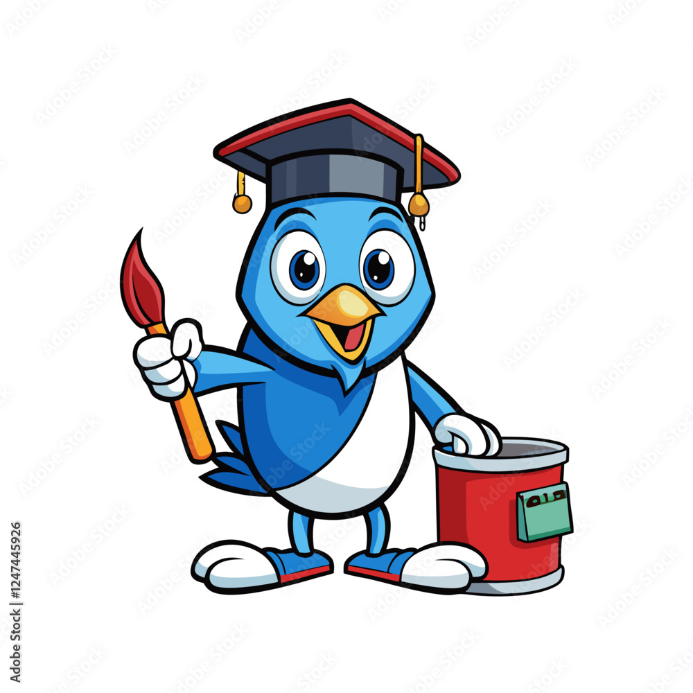 Obraz premium Finch Bird Vector Illustration – Cartoon, Clipart & Line Art on White Background, High-quality finch bird vector illustration, perfect for clipart, cartoons, line art, and digital designs.