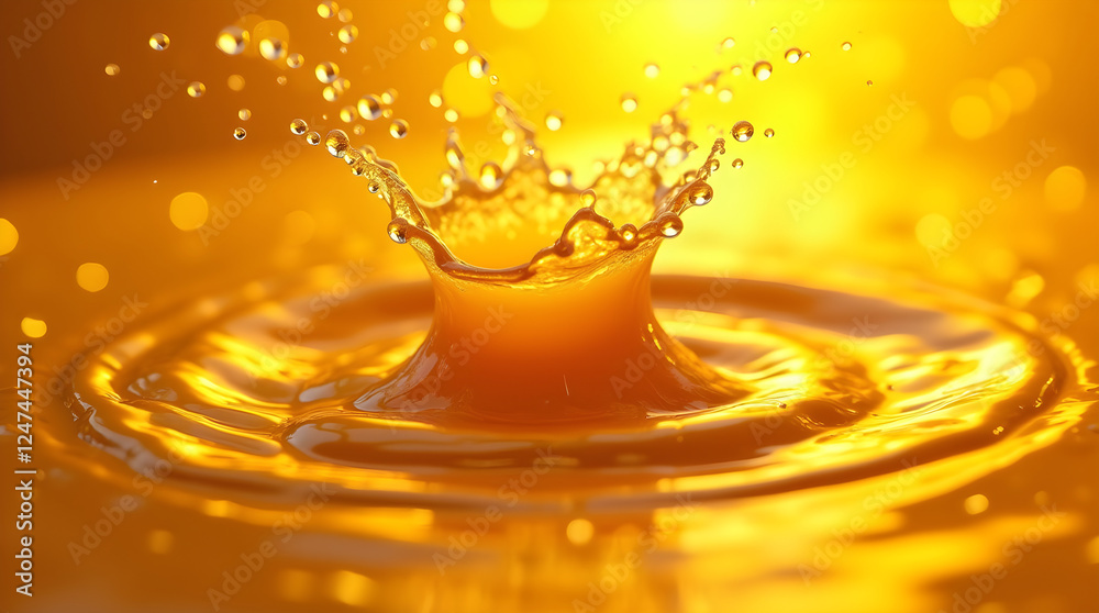 Vibrant Orange Juice Crown Splash Macro Close-Up Food Photography Drink Beverage Vibrant Orange Juice Crown Splash Macro Close-Up Food Photography Drink Beverage