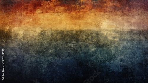 Grunge texture sunset landscape background design