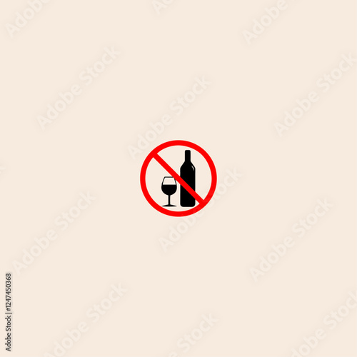 Free Download No Alcohol icon flat vector design.  - GFXLoad