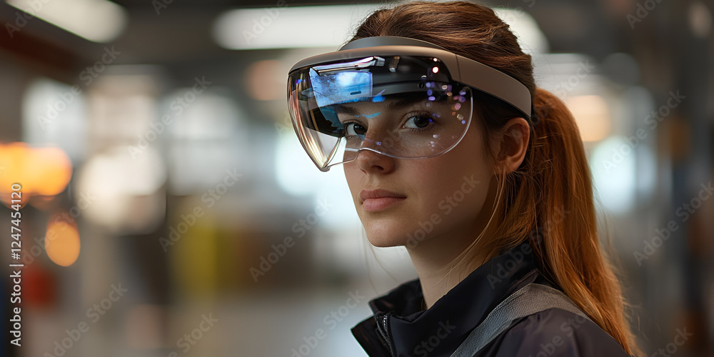Female Developer Using Augmented Reality for Innovative Tech Solutions Female Developer Using Augmented Reality for Innovative Tech Solutions