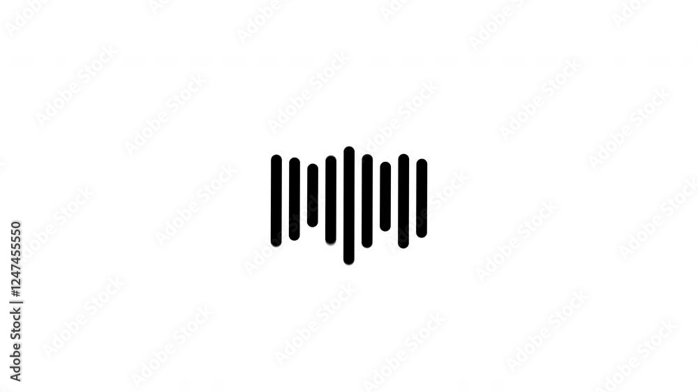 Sound wave icon animation in white background, black background, and green screen. Dynamic and versatile, perfect for music apps, UI, UX, or digital projects. Sound wave icon animation in white background, black background, and green screen. Dynamic and versatile, perfect for music apps, UI, UX, or digital projects.