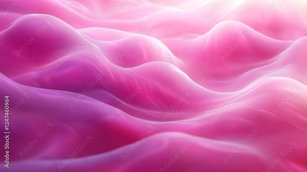 Obraz premium Pink, purple waves flow; light background, abstract design