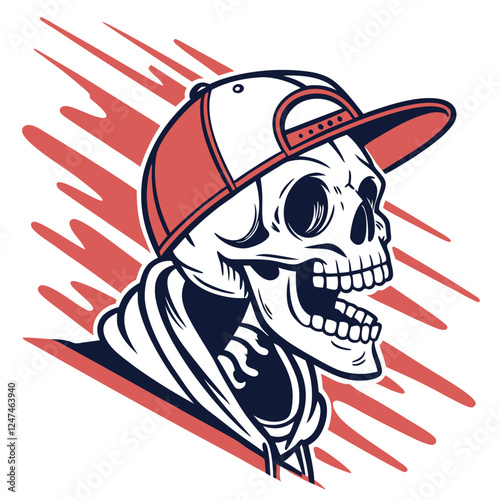 Skull vector mascot for city club Vector.
