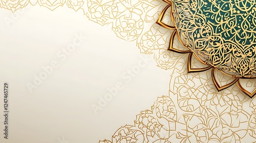 Elegant Gold Mandala Design on Cream Background