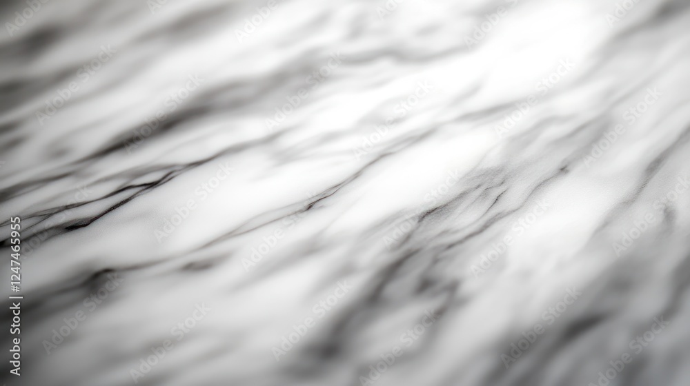 Obraz premium Close-up white marble texture, blurred background, design element