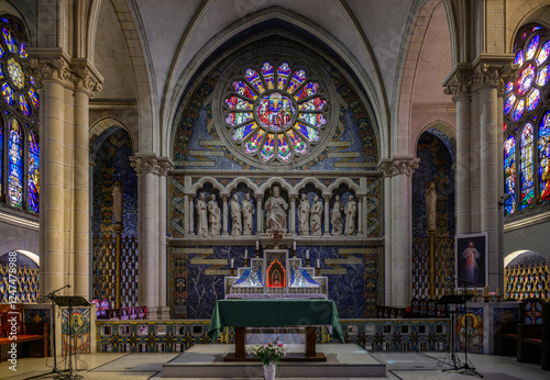 Chœur de l'église Saint-Géran du Palais, Belle-Île-en-Mer, Morbihan, Bretagne, Finistère, France photo