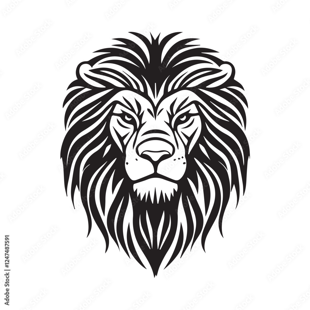 Lion illustration logo vector template design Lion illustration logo vector template design