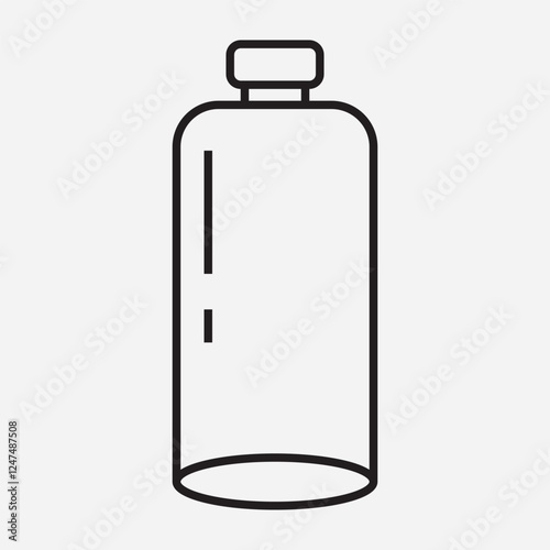 Simple Minimalist Bottle Icon Design