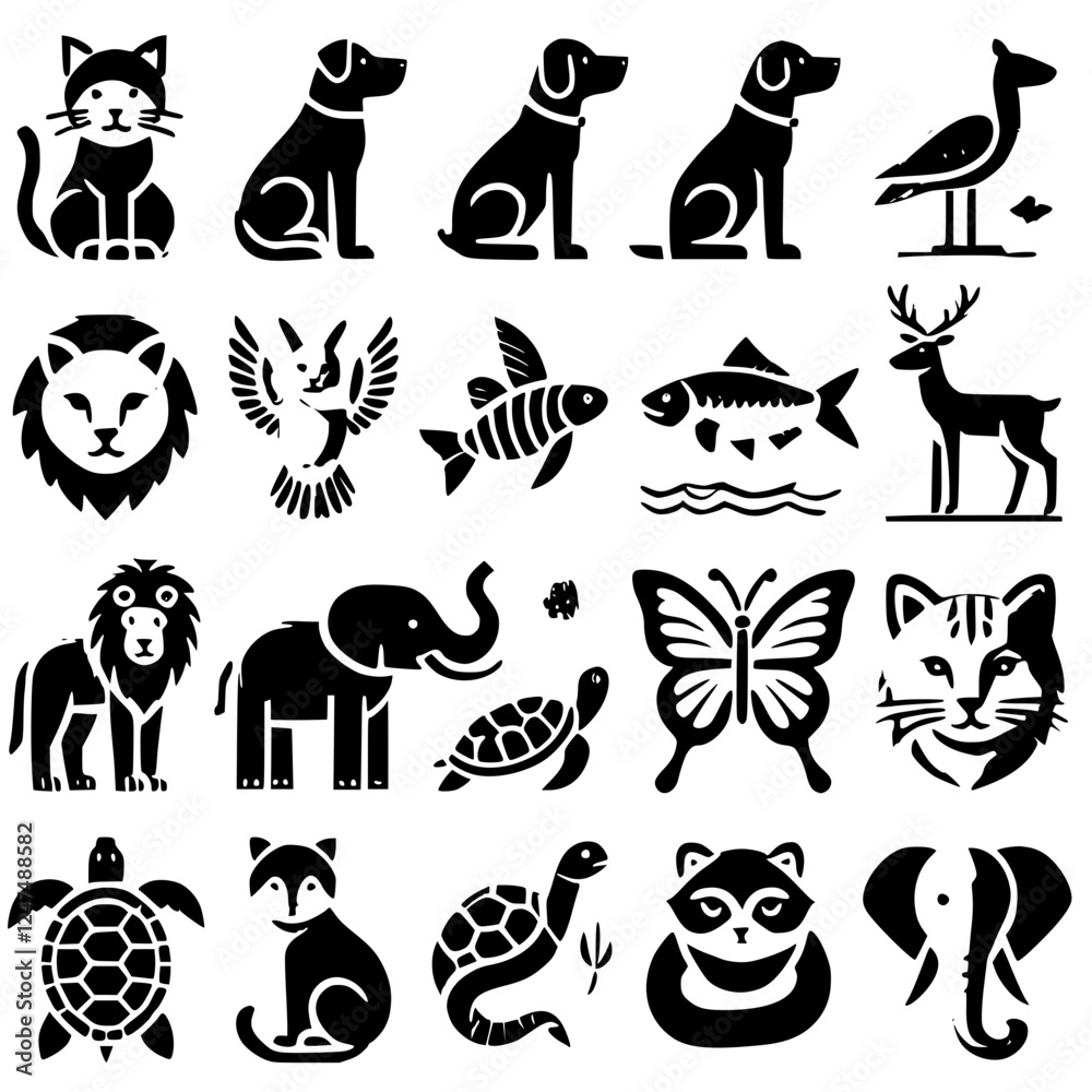 Obraz premium Animal Icon Set