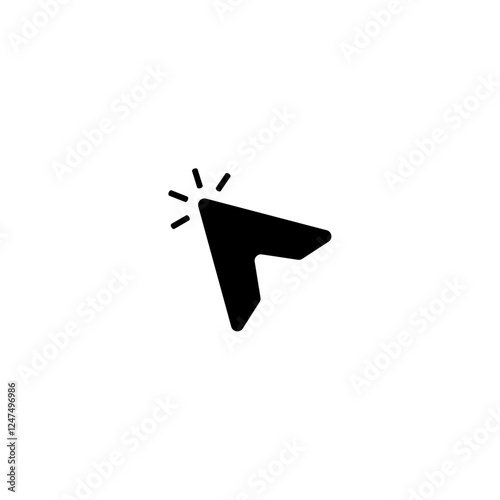 Cursor pointer button logo design