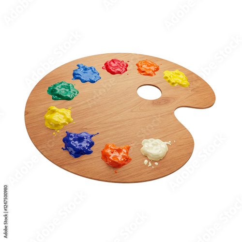 palette with paints