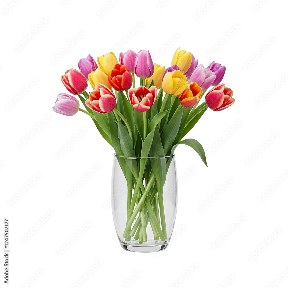 colorful tulips in vase colorful tulips in vase