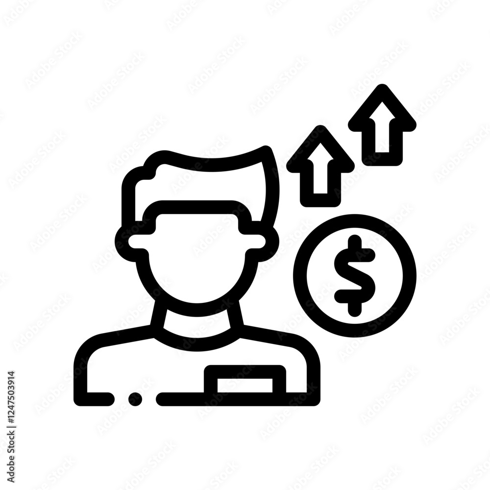 personal finance management line icon personal finance management line icon