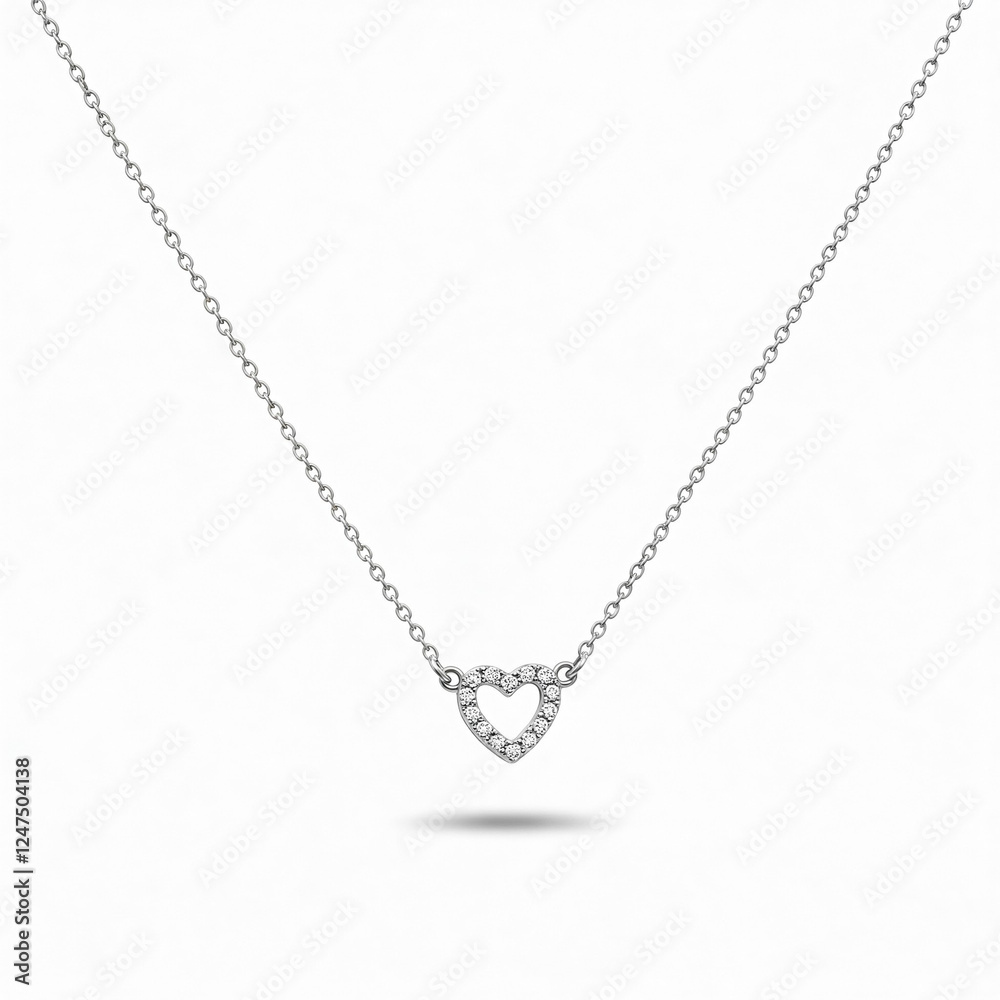 Diamond Heart Necklace - Elegant Symbol of Love Diamond Heart Necklace - Elegant Symbol of Love