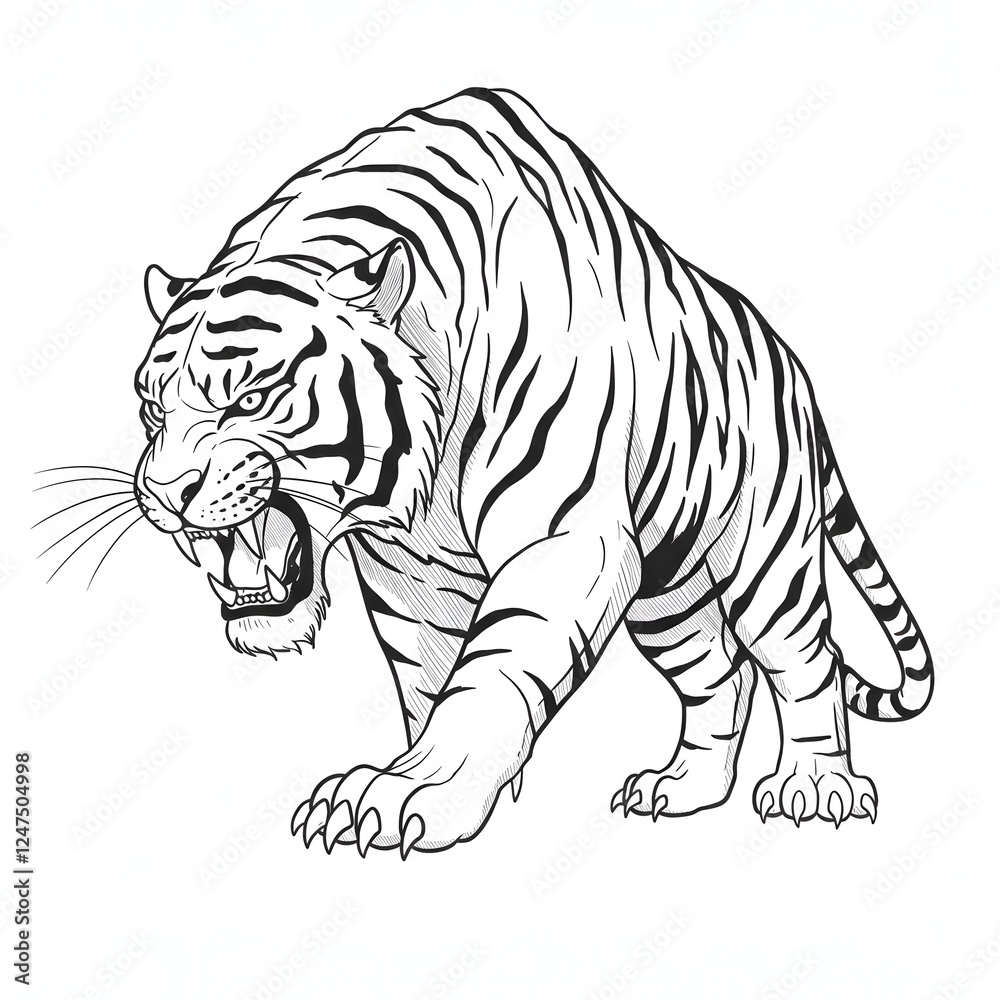 Naklejka premium tiger vector illustration